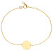 9ct Yellow Gold Engravable Disc Bracelet