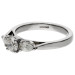 Platinum 1.00ct Diamond Three Stone Ring