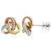 0.77ct Diamond & 18ct White, Rose & Yellow Gold Earrings
