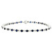 18ct White Gold Sapphire & Diamond Tennis Bracelet