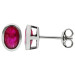 9ct White Gold 1.20ct Ruby Earrings