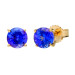 9ct Yellow Gold 1.00cts Tanzanite Solitaire Stud Earrings