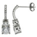 Sterling Silver Cubic Zirconia Fancy Drop Earrings 