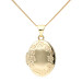 9ct Yellow Gold Floral Border Oval Locket