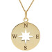 9ct Yellow Gold Compass Disc Pendant