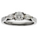Platinum 1.00ct Diamond Three Stone Ring