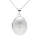 9ct White Gold Oval Locket