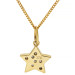 9ct Yellow Gold Diamond Cluster Star Pendant