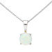 9ct White Gold 0.15ct Round Opal Solitaire Pendant