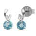9ct White Gold Topaz & Diamond Earrings