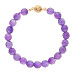 Sterling Silver & Rose Gold Plated Amethyst Bead Bracelet