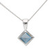9ct White Gold 0.75ct London Blue Topaz Solitaire Pendant