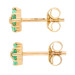 9ct Yellow Gold 0.17ct Emerald Trefoil Cluster Earrings
