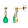 9ct Yellow gold 7mm Emerald & Diamond Pear Shape Jewellery Set