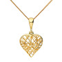 9ct Yellow Gold Heart Pendant & Earrings Set