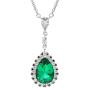 Diamonfire Green Cubic Zirconia Teardrop Sterling Silver Jewellery Set