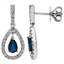 18ct White Gold Sapphire & Diamond Pear Shape Jewellery Set