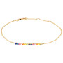 9ct Yellow Gold Rainbow Sapphire Jewellery Set