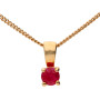 9ct Yellow Gold 3mm Ruby Solitaire Jewellery Set