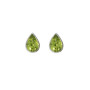 9ct White Gold 7mm Peridot Solitaire Pear Shape Jewellery Set