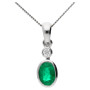 18ct White Gold Emerald & Diamond Jewellery Set