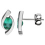  9ct White Gold Emerald Twist Jewellery Set