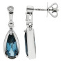 18ct White Gold London Blue Topaz & Diamond Jewellery Set