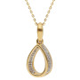 9ct Yellow Gold Diamond Pear Drop Jewellery Set