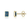 9ct Yellow Gold London Blue Topaz Octagonal Solitaire Jewellery Set