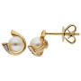 9ct Yellow Gold Pearl & Diamond Jewellery Set