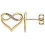 9ct Yellow Gold Diamond Infinity Heart Jewellery Set