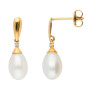 9ct Yellow Gold Freshwater Pearl & Diamond Pendant & Earrings Jewellery set