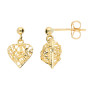 9ct Yellow Gold Heart Pendant & Earrings Set