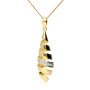 9ct Yellow Gold Diamond Spiral Drop Jewellery Set