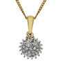 9ct Yellow Gold Diamond Cluster Jewellery Set