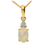 18ct Yellow Gold Opal & Diamond Jewellery Set