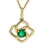 9ct Yellow Gold Emerald Flower Jewellery Set