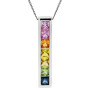 9ct White Gold Rainbow Sapphire Jewellery Set