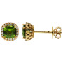 9ct Yellow Gold Green Tourmaline & Diamond Jewellery Set