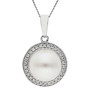 18ct White Gold Pearl & Diamond Jewellery Set