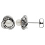 9ct White Gold Pearl Knot Jewellery Set