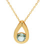 9ct Yellow Gold Blue Topaz Pear Drop Jewellery Set