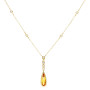 9ct Yellow Gold Citrine & Diamond Fancy Drop Jewellery Set