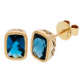 9ct Yellow Gold London Blue Topaz Jewellery Set