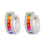 18ct White Gold Rainbow Sapphire & Diamond Jewellery Set