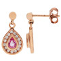 9ct Rose Gold Pink Sapphire & Diamond Jewellery Set