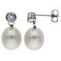 Sterling Silver Culture Pearl & CZ Jewellery Set 