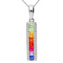 18ct White Gold Rainbow Sapphire & Diamond Jewellery Set