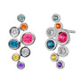 18ct White Gold Rainbow Sapphire & Diamond Fancy Bubble Jewellery Set