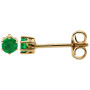 9ct Yellow Gold Emerald Solitaire Jewellery Set